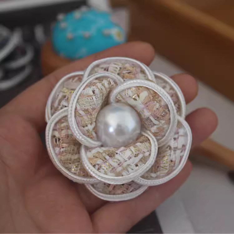 Colorful 3D Camellia Hat Bag Dress Brooch BTA0019-Lace Fabric Shop