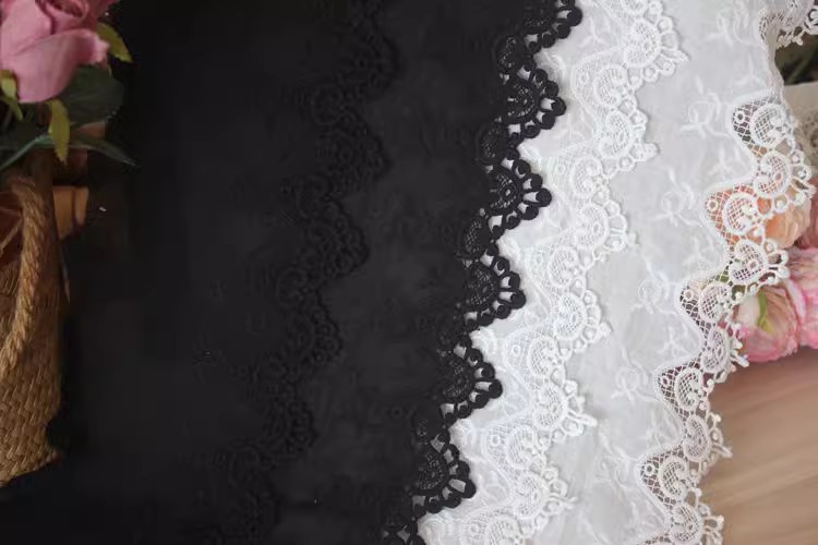Cotton Embroidery Lace Width 25 cm EF0086-Lace Fabric Shop