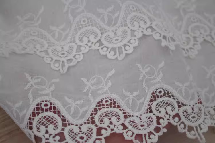 Cotton Embroidery Lace Width 25 cm EF0086-Lace Fabric Shop
