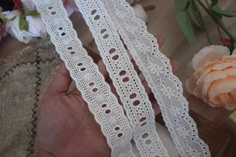Cotton Lace Fabric Material Width 1-3 cm EF0038-Lace Fabric Shop