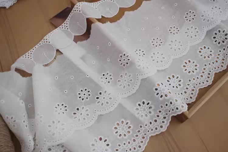 Cotton Lace Sewing Material Width 5-15 cm EF0102-Lace Fabric Shop