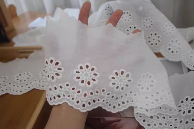 Cotton Lace Sewing Material Width 5-15 cm EF0102-Lace Fabric Shop