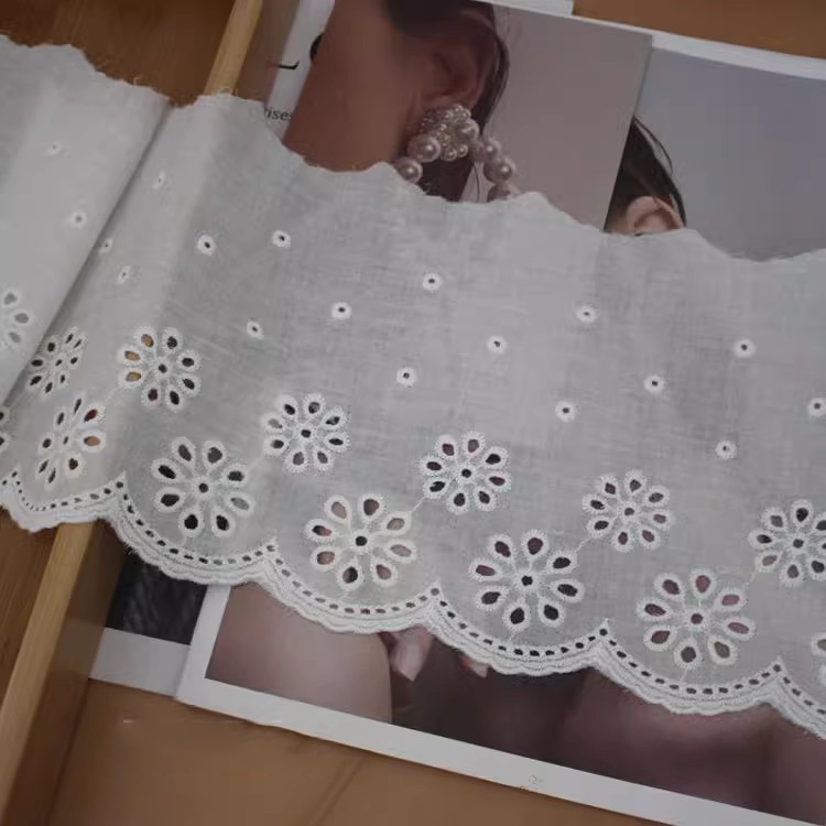 Cotton Lace Sewing Material Width 5-15 cm EF0102-Lace Fabric Shop