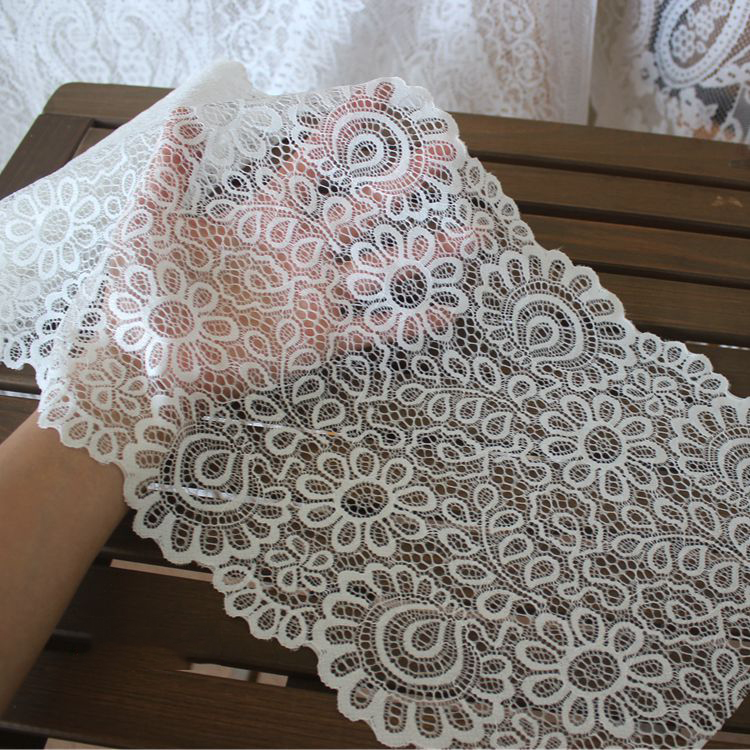 DIY Cloth Elastic Lace Fabric Width 18-22 cm LT0397
