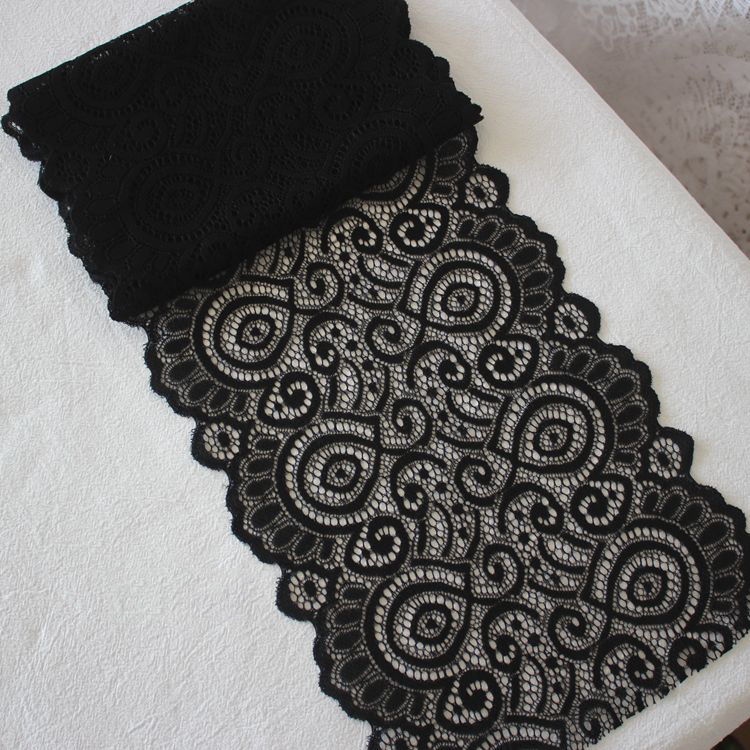 DIY Cloth Elastic Lace Fabric Width 18-22 cm LT0397