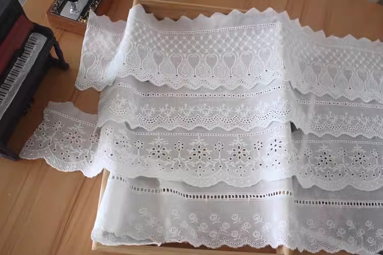 DIY Sewing Lace Eyelet Fabric Width 7-11 cm EF0081-Lace Fabric Shop
