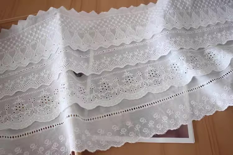 DIY Sewing Lace Eyelet Fabric Width 7-11 cm EF0081-Lace Fabric Shop