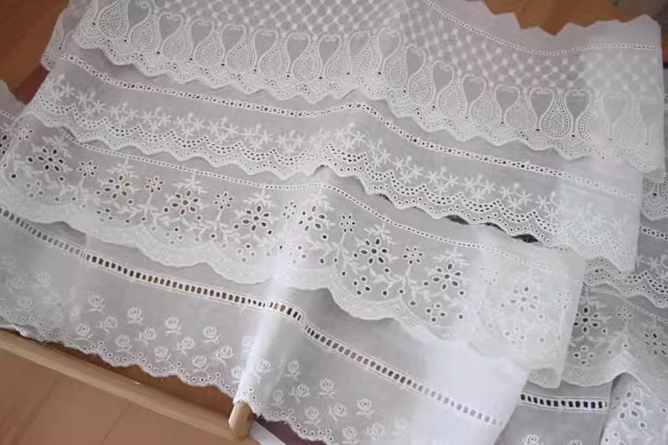 DIY Sewing Lace Eyelet Fabric Width 7-11 cm EF0081-Lace Fabric Shop