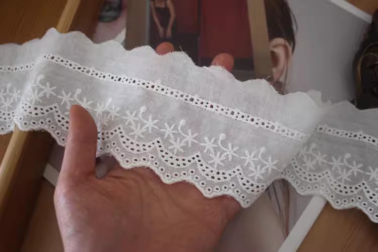 DIY Sewing Lace Eyelet Fabric Width 7-11 cm EF0081-Lace Fabric Shop