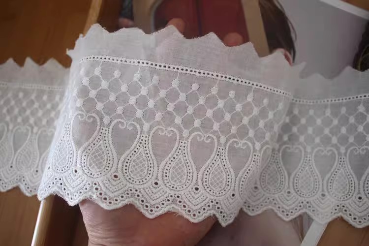 DIY Sewing Lace Eyelet Fabric Width 7-11 cm EF0081-Lace Fabric Shop