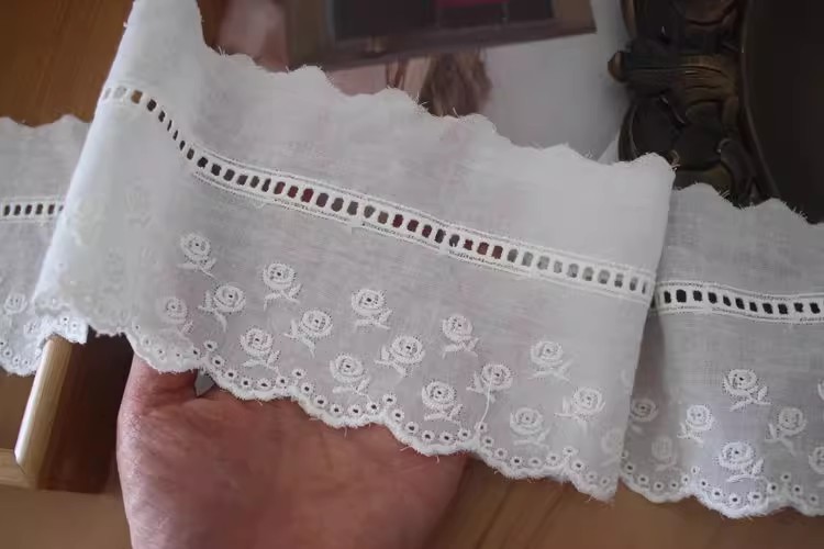 DIY Sewing Lace Eyelet Fabric Width 7-11 cm EF0081-Lace Fabric Shop