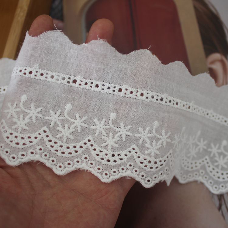DIY Sewing Lace Eyelet Fabric Width 7-11 cm EF0081-Lace Fabric Shop