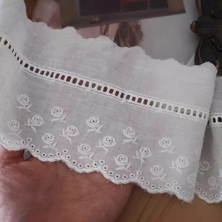 DIY Sewing Lace Eyelet Fabric Width 7-11 cm EF0081-Lace Fabric Shop
