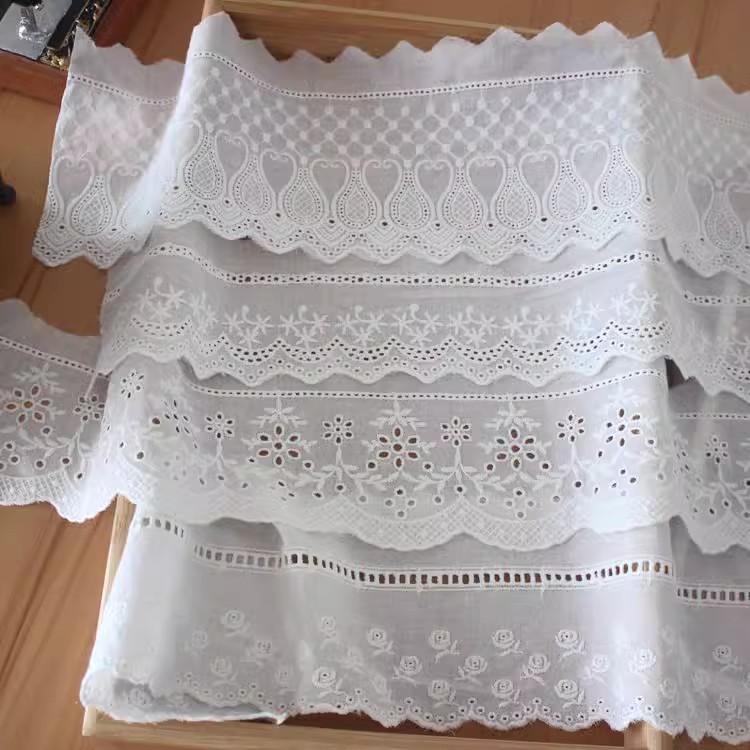DIY Sewing Lace Eyelet Fabric Width 7-11 cm EF0081-Lace Fabric Shop
