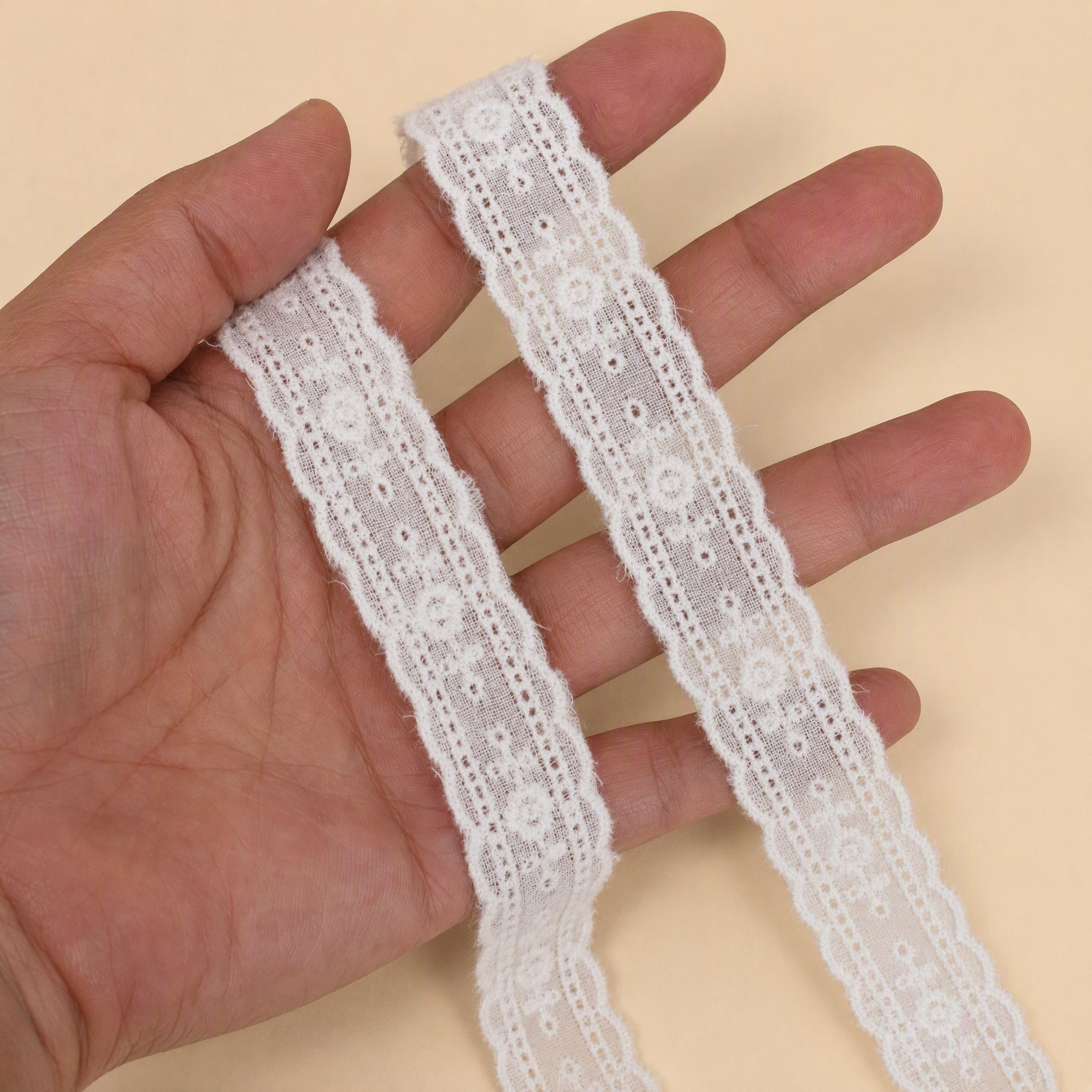 1 Meter Cotton Lace Trim for Sewing Projects Width 1-3 cm EF0038