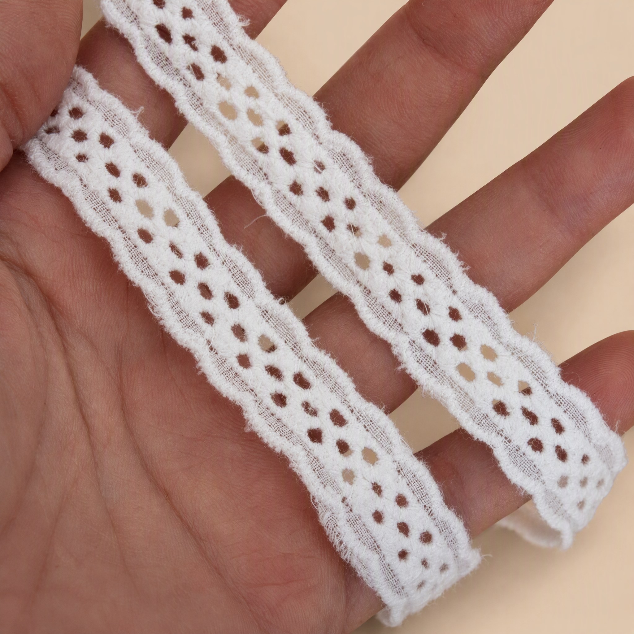 1 Meter Cotton Lace Trim for Sewing Projects Width 1-3 cm EF0038