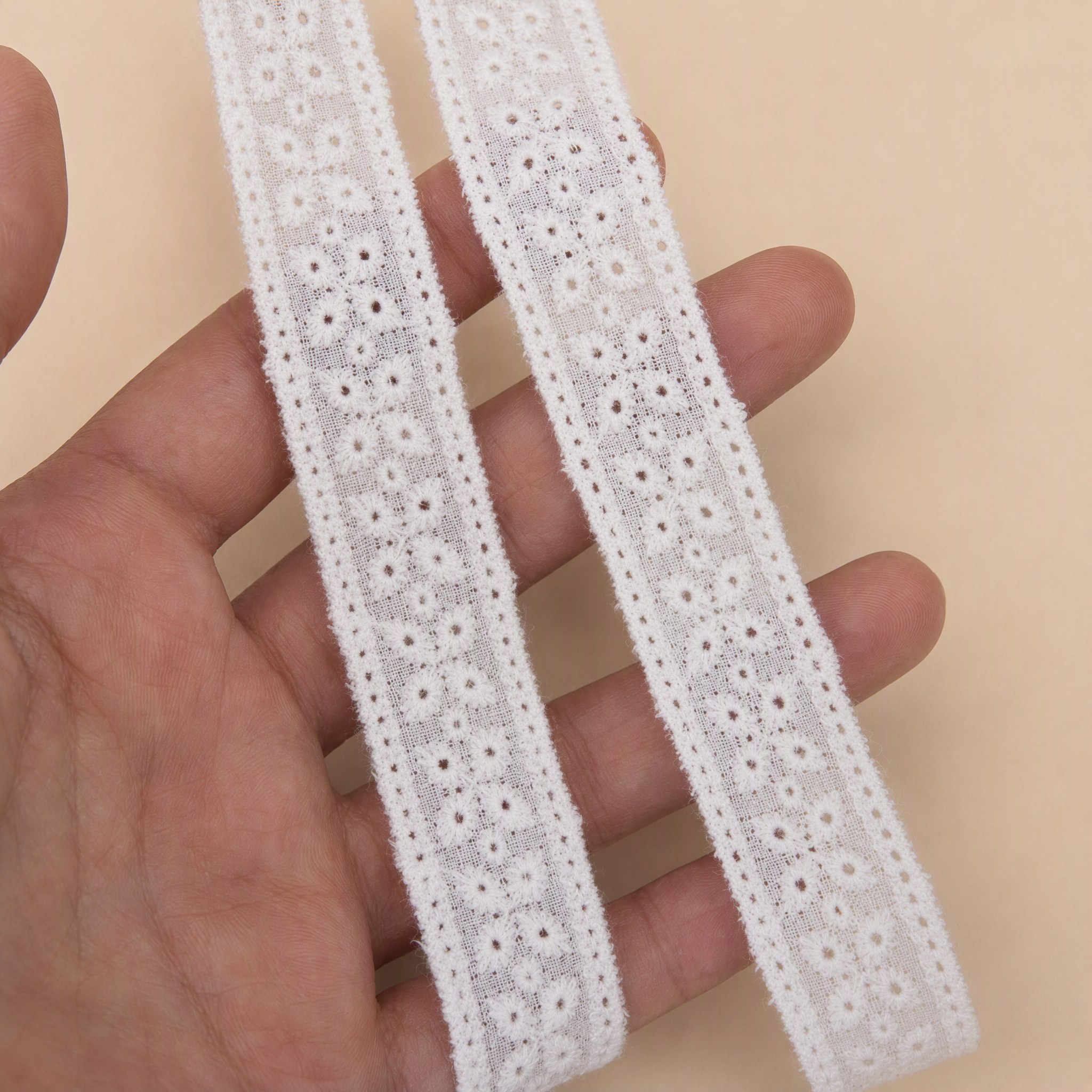 1 Meter Cotton Lace Trim for Sewing Projects Width 1-3 cm EF0038