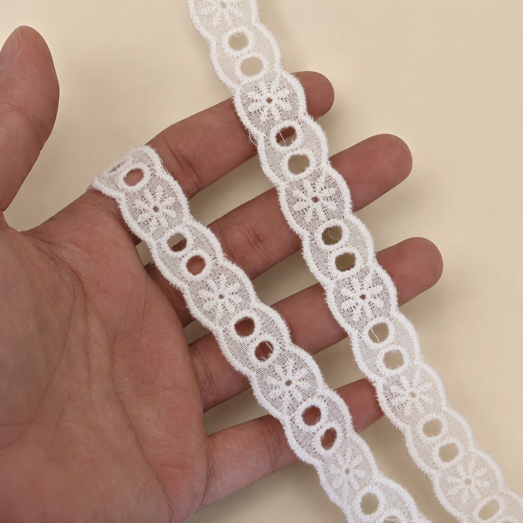 1 Meter Cotton Lace Trim for Sewing Projects Width 1-3 cm EF0038