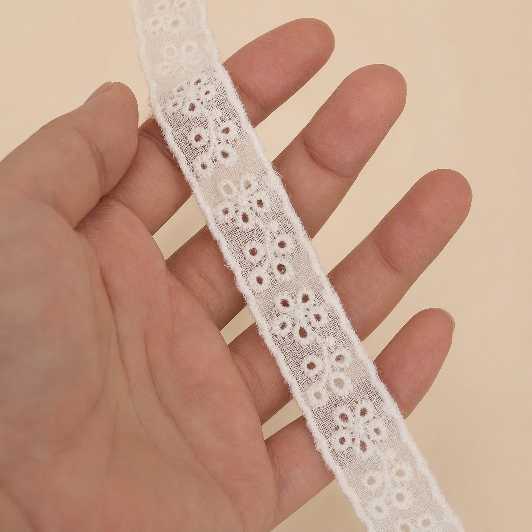 1 Meter Cotton Lace Trim for Sewing Projects Width 1-3 cm EF0038