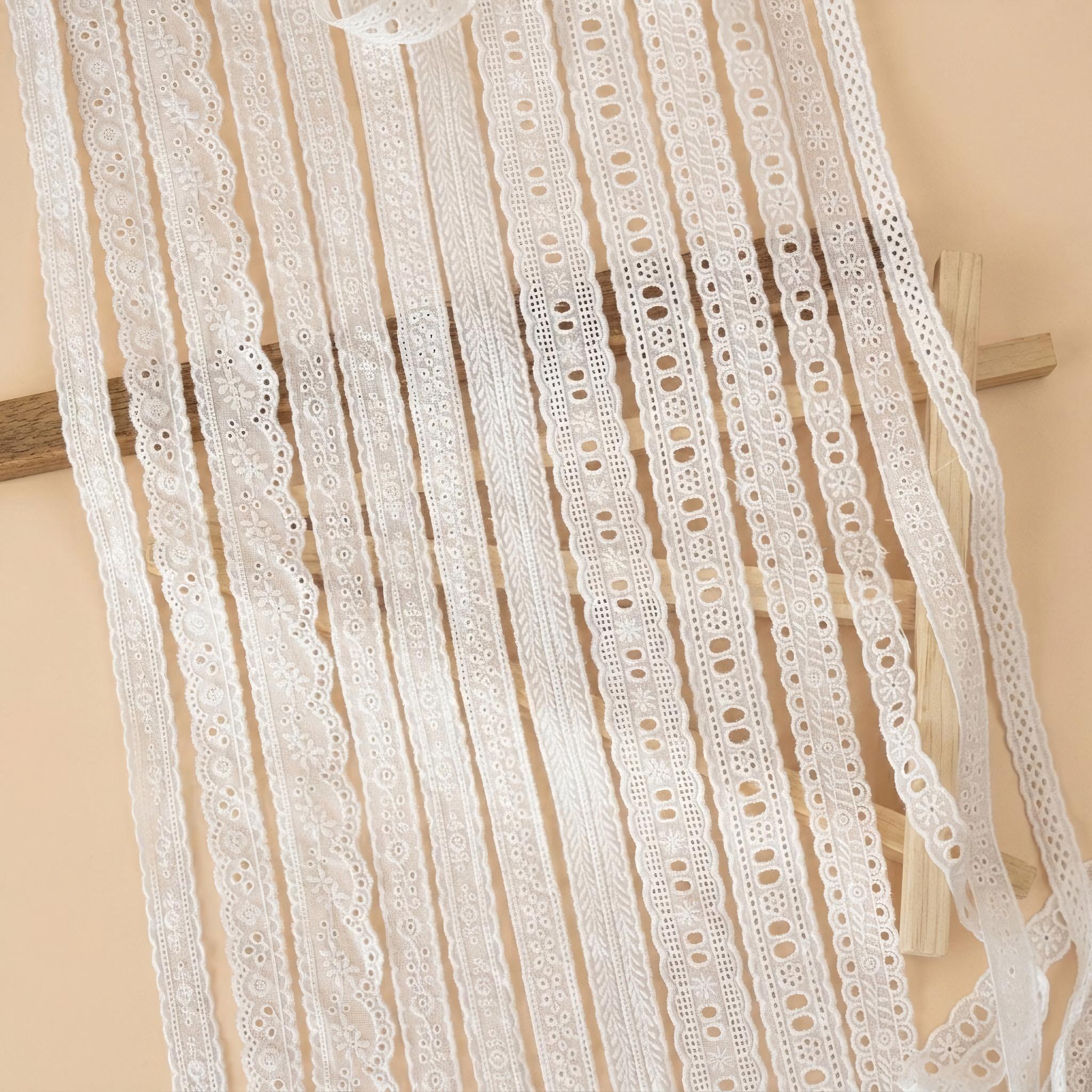 1 Meter Cotton Lace Trim for Sewing Projects Width 1-3 cm EF0038