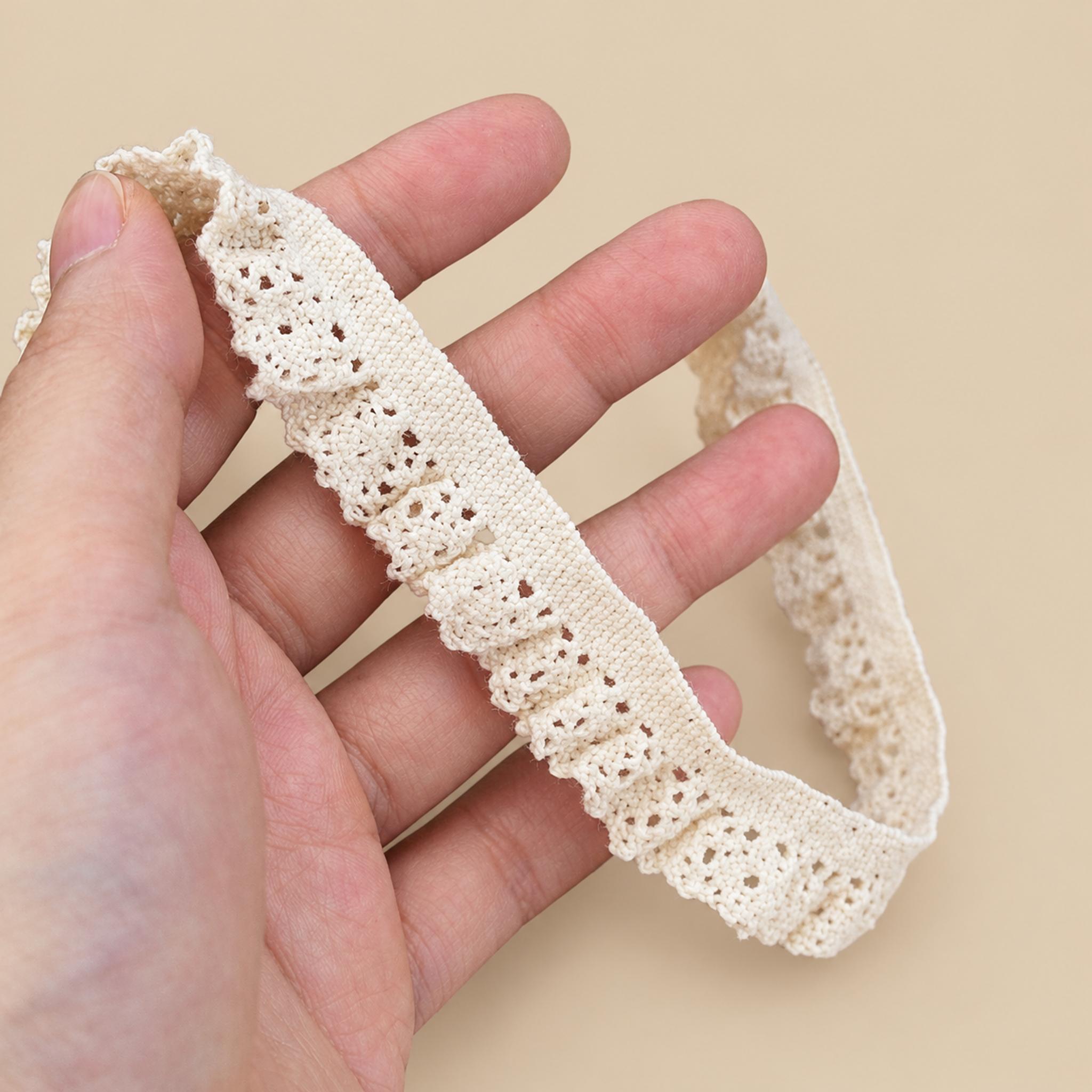 1 Meter Elastic Eyelet Lace Trim for Blouse Necklines Width 1-2 cm EF0045