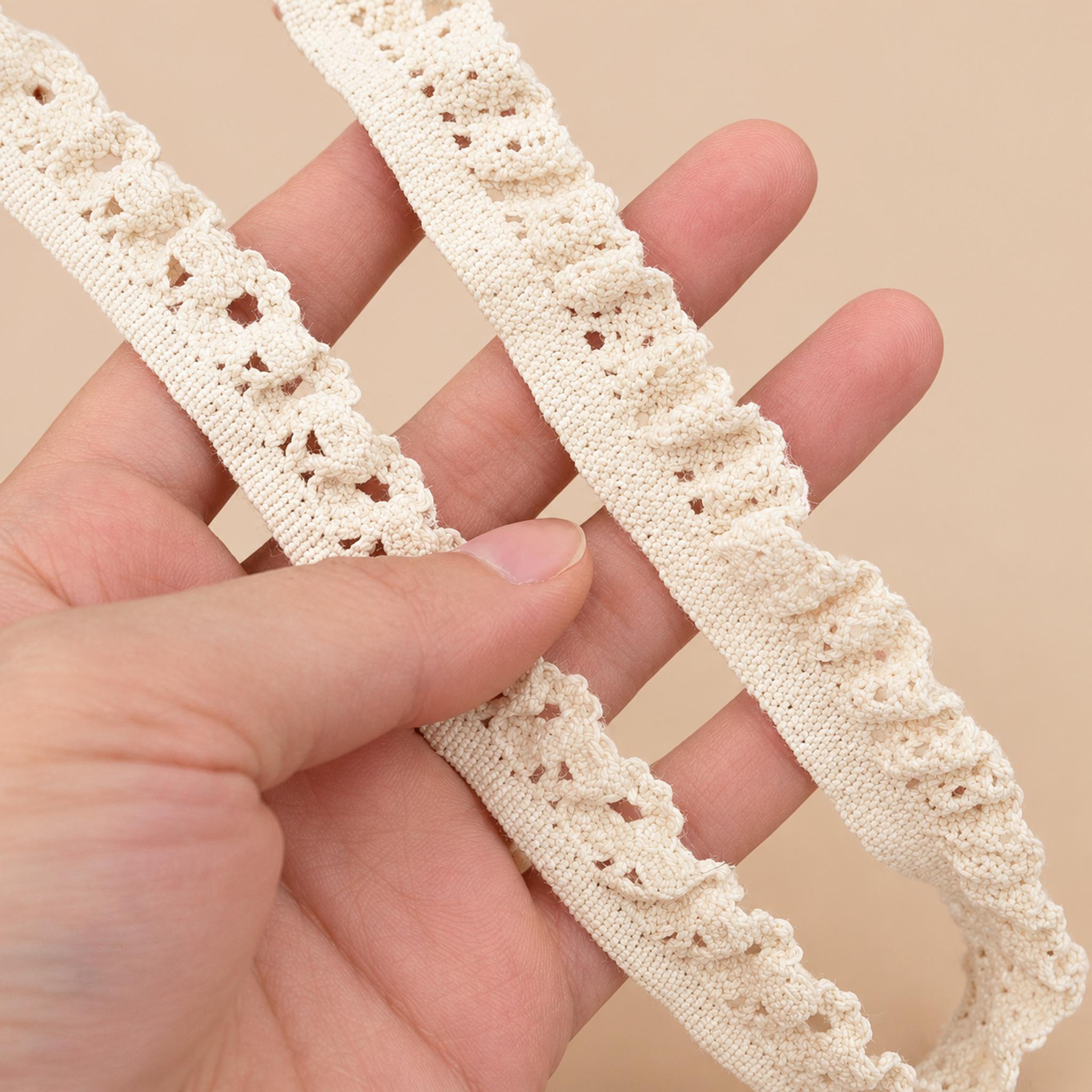 1 Meter Elastic Eyelet Lace Trim for Blouse Necklines Width 1-2 cm EF0045