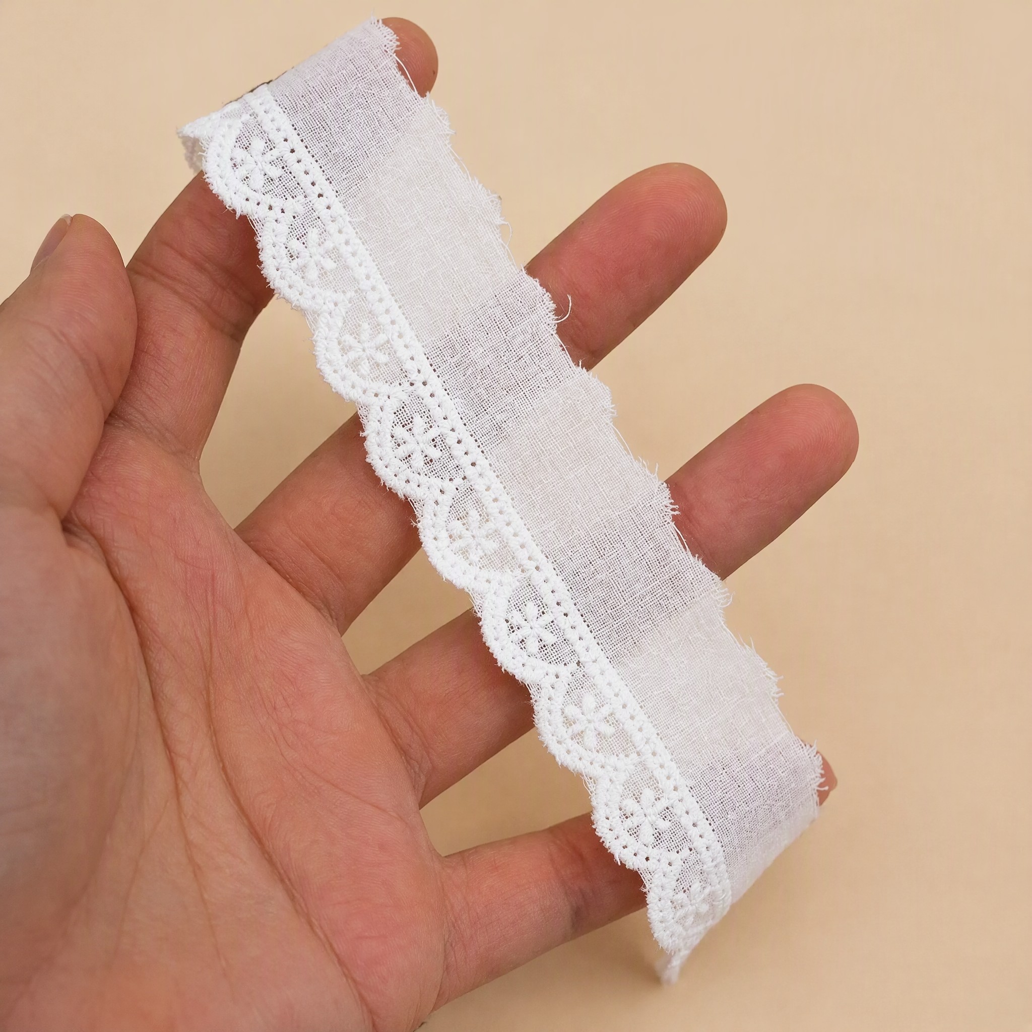 1 Meter Eyelet Embroidery Lace Trim for Sewing Width 2-3 cm EF0099