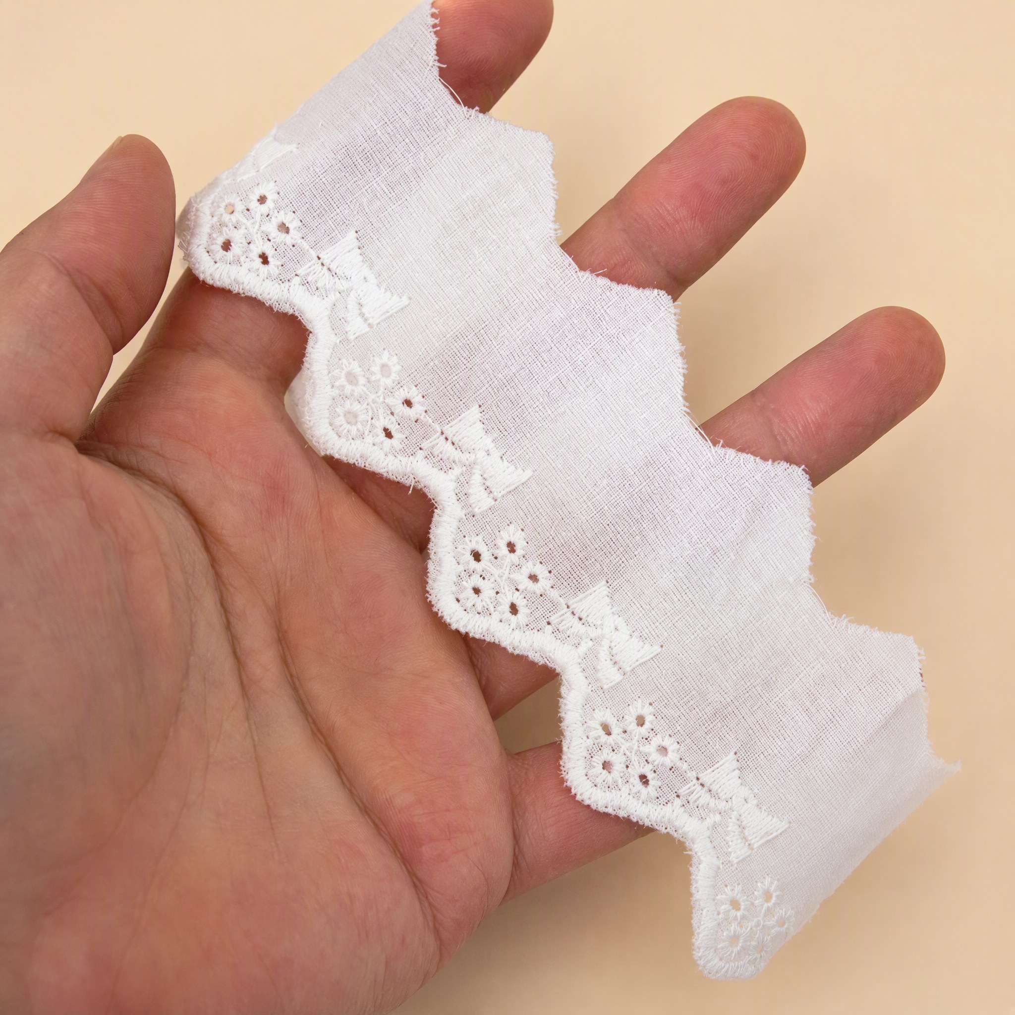 1 Meter Eyelet Embroidery Lace Trim for Sewing Width 2-3 cm EF0099
