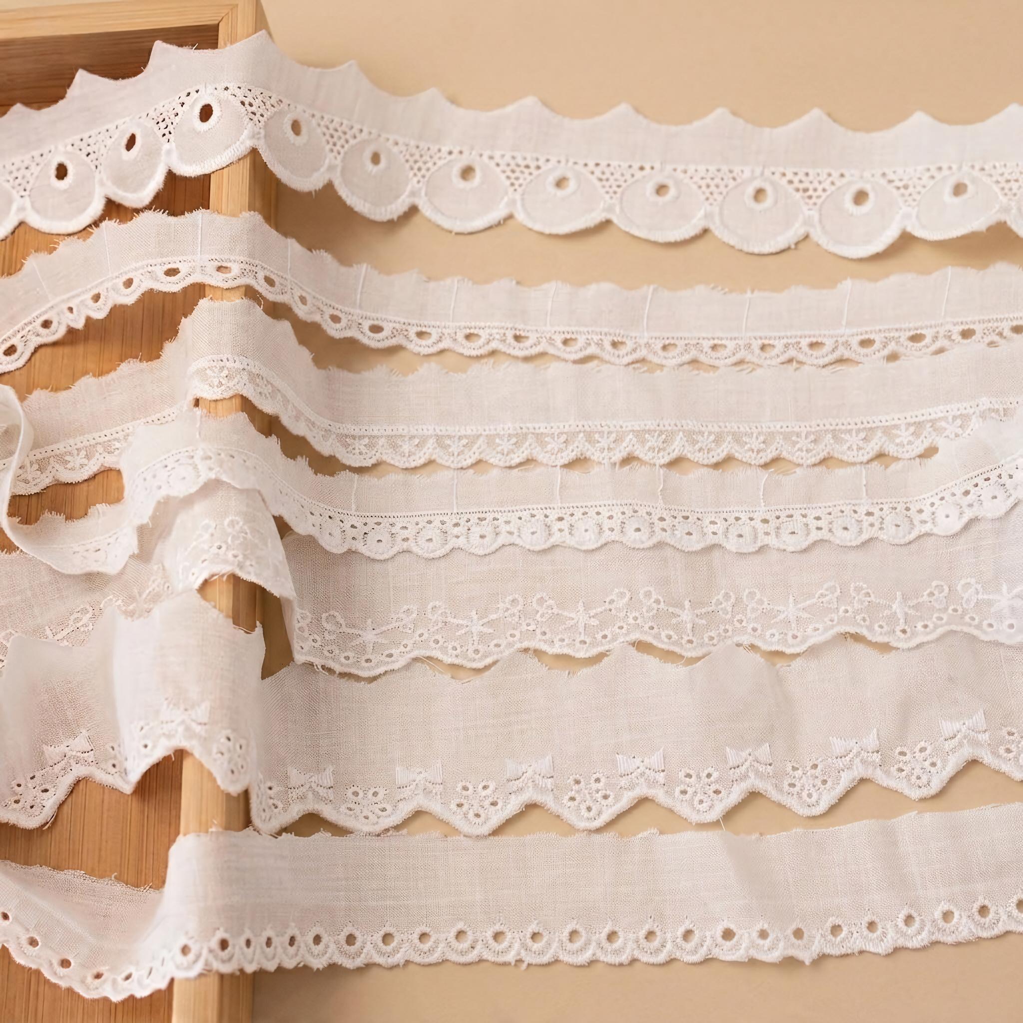 1 Meter Eyelet Embroidery Lace Trim for Sewing Width 2-3 cm EF0099