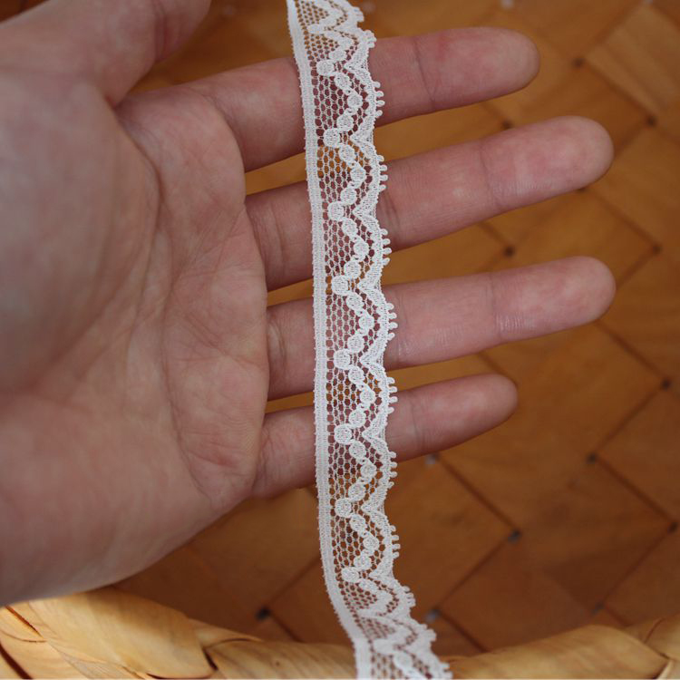 White Black Elastic Lace Trim Width 1-2 cm LT0381