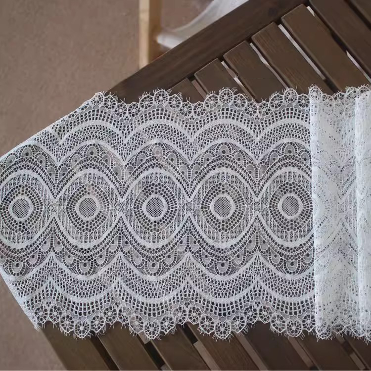 Elasticated Lace Trim Sewing Fabric 19-25 cm LT0416