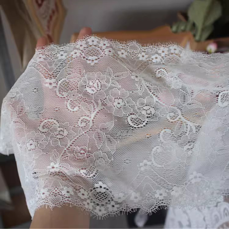 Elasticated Lace Trim Sewing Fabric 19-25 cm LT0416