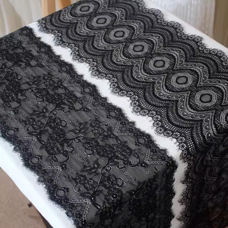 Elasticated Lace Trim Sewing Fabric 19-25 cm LT0416