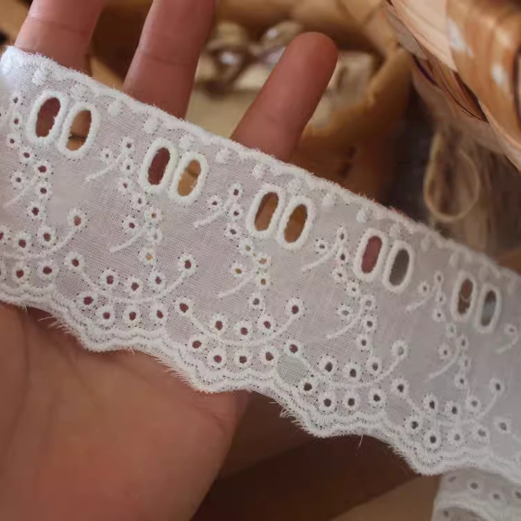 Embroidered Cotton Fabric Width 5 cm EF0116