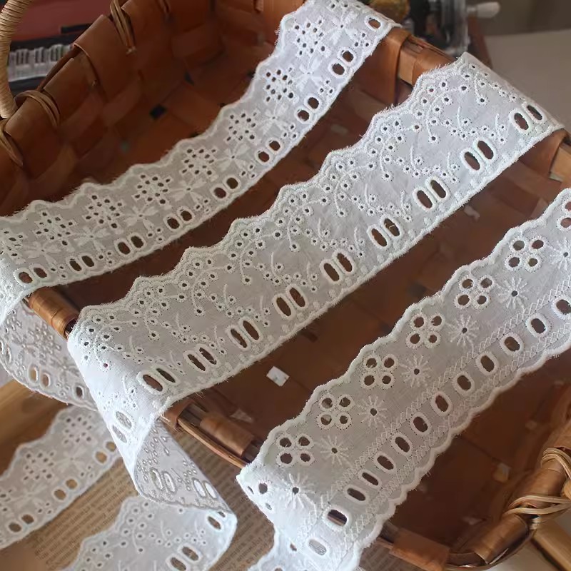 Embroidered Cotton Fabric Width 5 cm EF0116