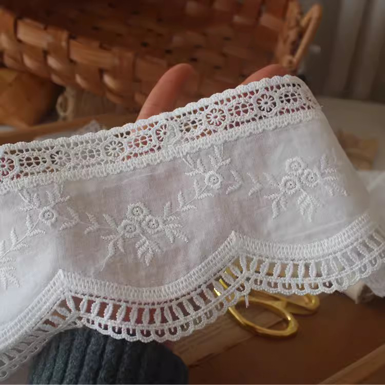 Embroidered Eyelet Fabric Width 11-18 cm EF0115