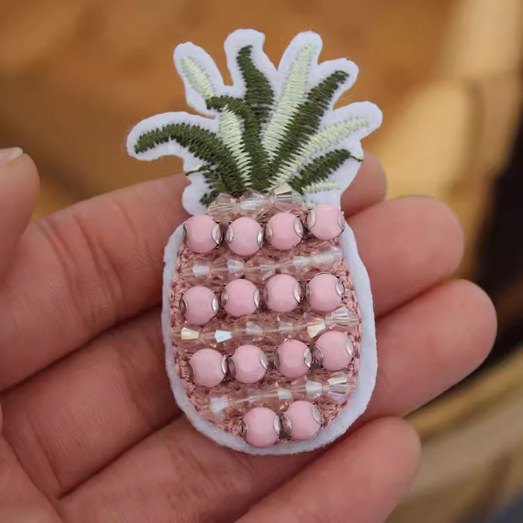 Embroidery Beaded Cloth Patch EA0010