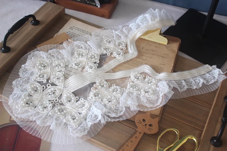 Embroidery Beading Collar DIY Material LC0016-Lace Fabric Shop