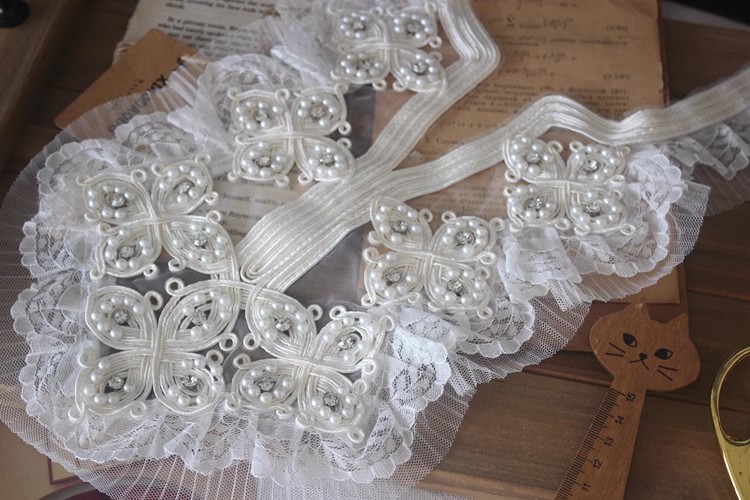 Embroidery Beading Collar DIY Material LC0016-Lace Fabric Shop
