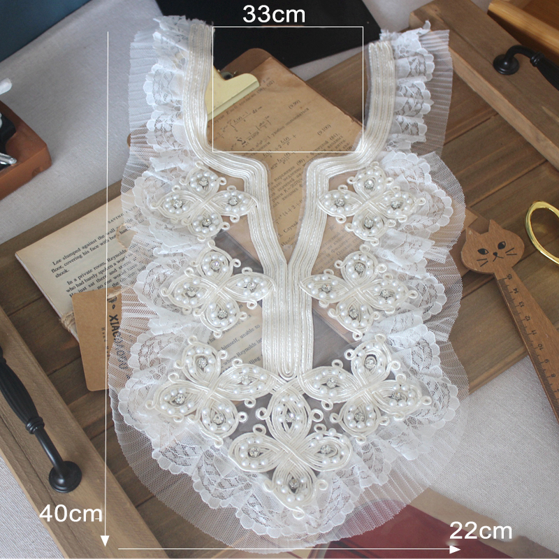 Embroidery Beading Collar DIY Material LC0016-Lace Fabric Shop