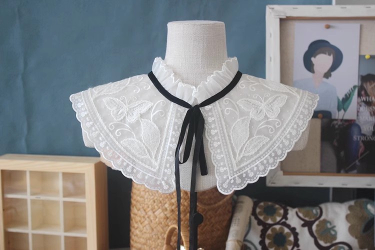 Embroidery Eyelet Cotton Lace Collar Fabric EF0035-Lace Fabric Shop