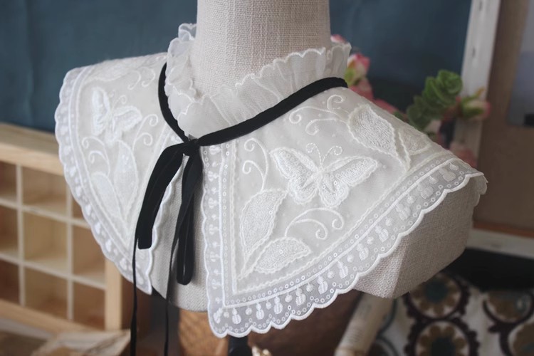 Embroidery Eyelet Cotton Lace Collar Fabric EF0035-Lace Fabric Shop