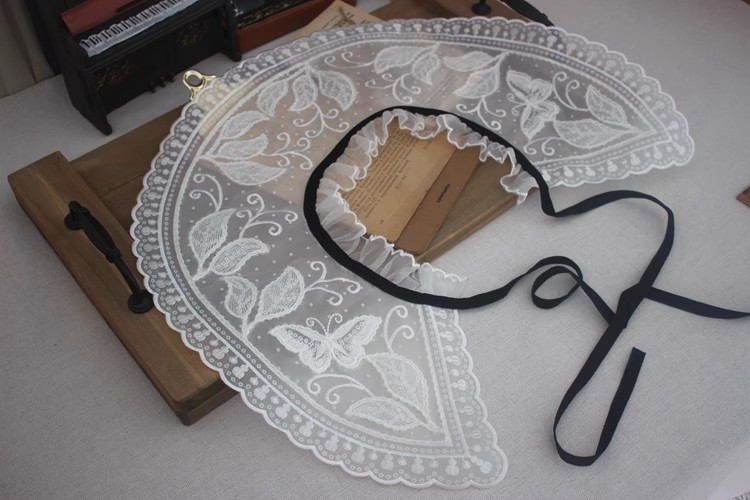 Embroidery Eyelet Cotton Lace Collar Fabric EF0035-Lace Fabric Shop