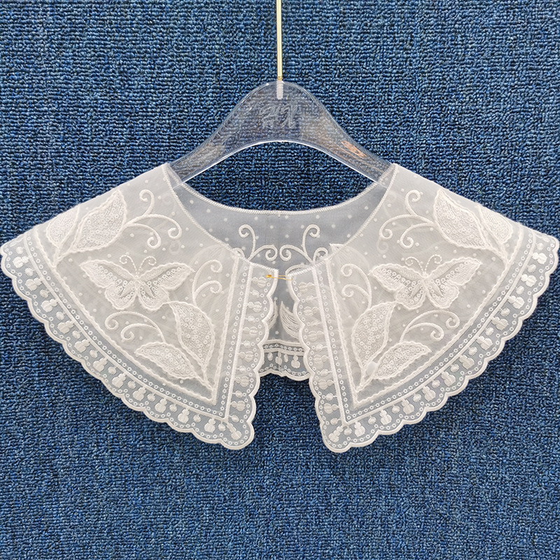 Embroidery Eyelet Cotton Lace Collar Fabric EF0035-Lace Fabric Shop