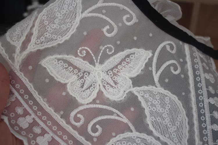 Embroidery Eyelet Cotton Lace Collar Fabric EF0035-Lace Fabric Shop