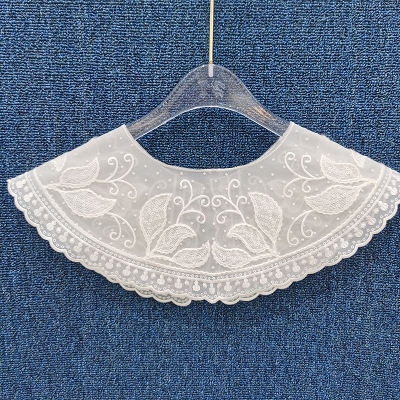 Embroidery Eyelet Cotton Lace Collar Fabric EF0035-Lace Fabric Shop