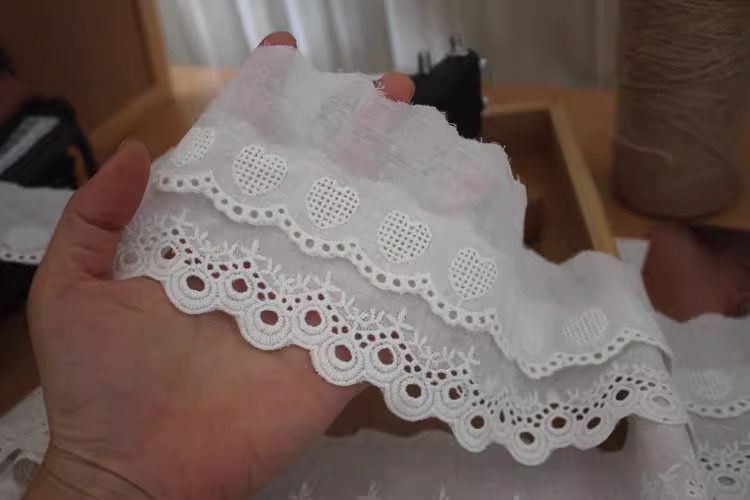 Embroidery Eyelet Fabric Trim Width 6 cm EF0030-Lace Fabric Shop