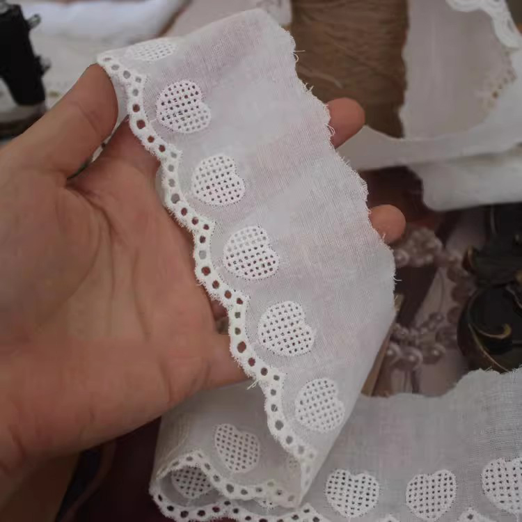 Embroidery Eyelet Fabric Trim Width 6 cm EF0030-Lace Fabric Shop