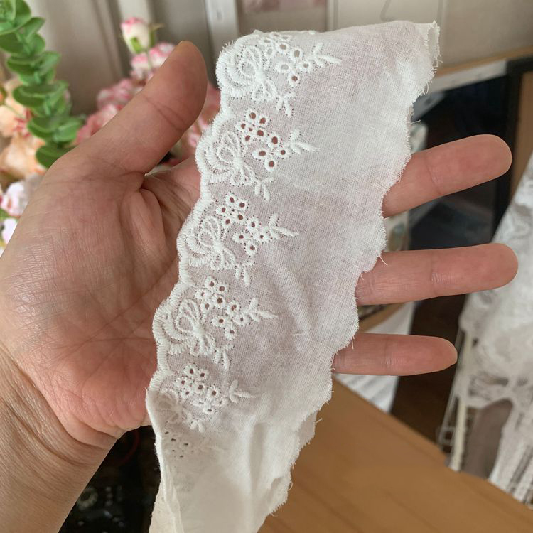 Embroidery Eyelet Fabric Trim Width 6 cm EF0030-Lace Fabric Shop
