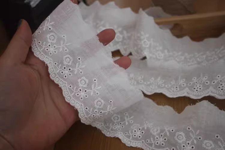 Embroidery Eyelet Fabric Width 2-5 cm EF0011-Lace Fabric Shop